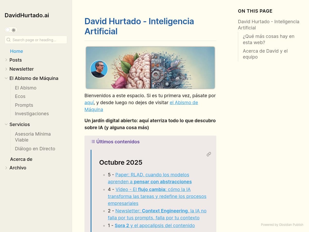 David Hurtado's Digital Garden - Screenshot