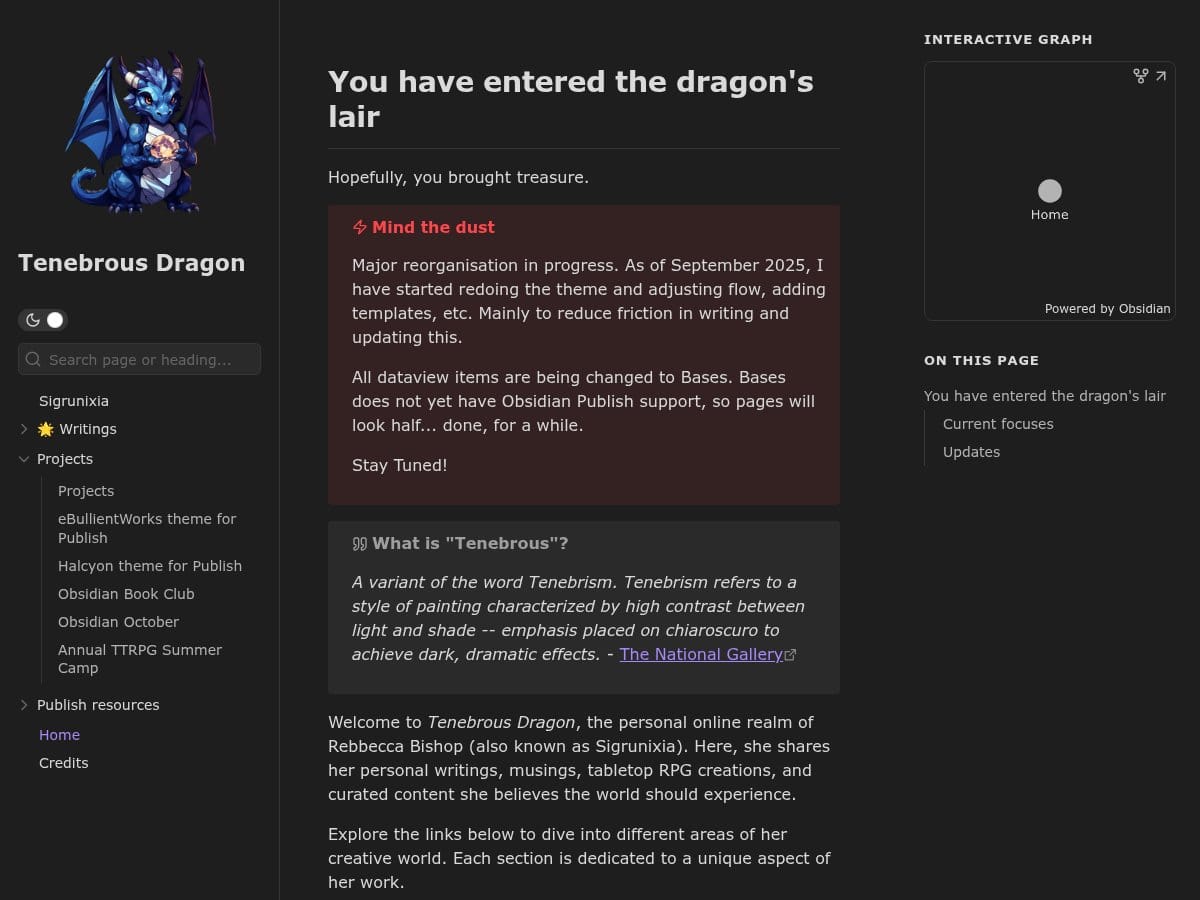 The Tenebrous Dragon - Screenshot